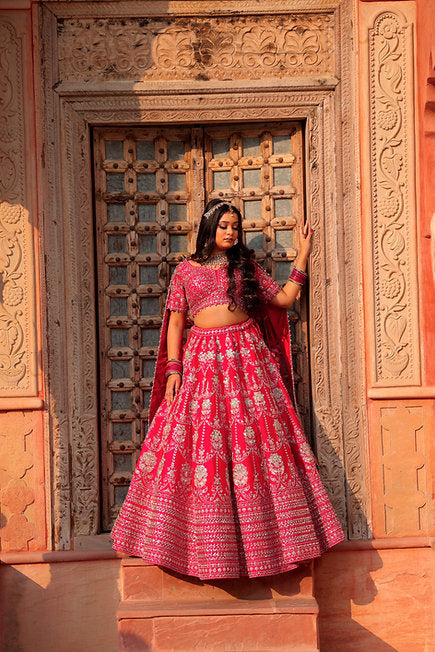 Camlina Zardozi Sequins Lehenga