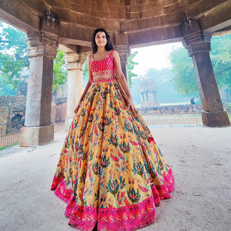 Jahida Hand Embroidery Lehenga