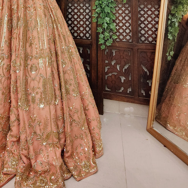 Eshaal Peach Lehenga