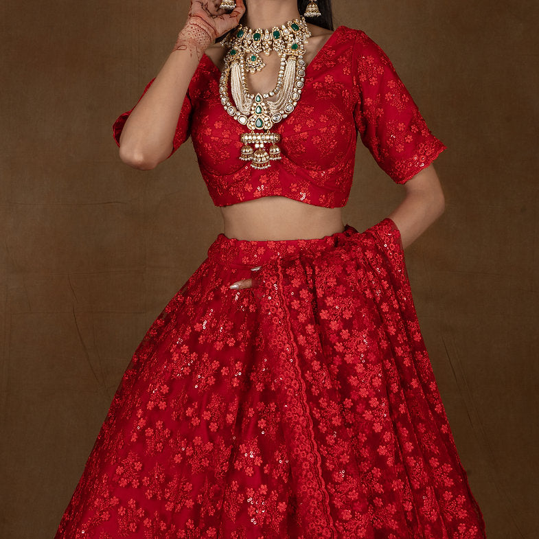 Zeenat Thread Embroidery Lehenga