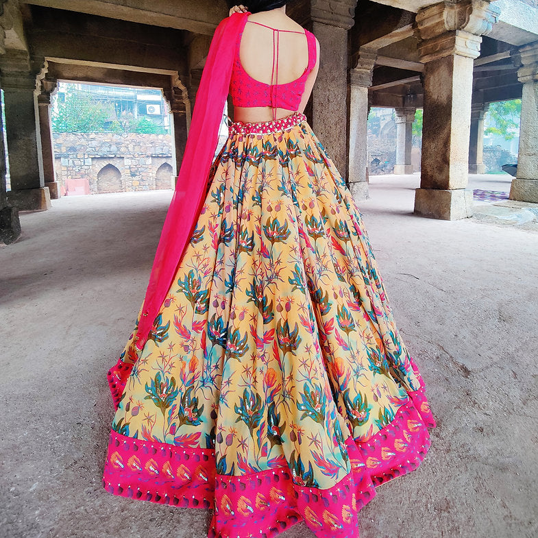 Jahida Hand Embroidery Lehenga