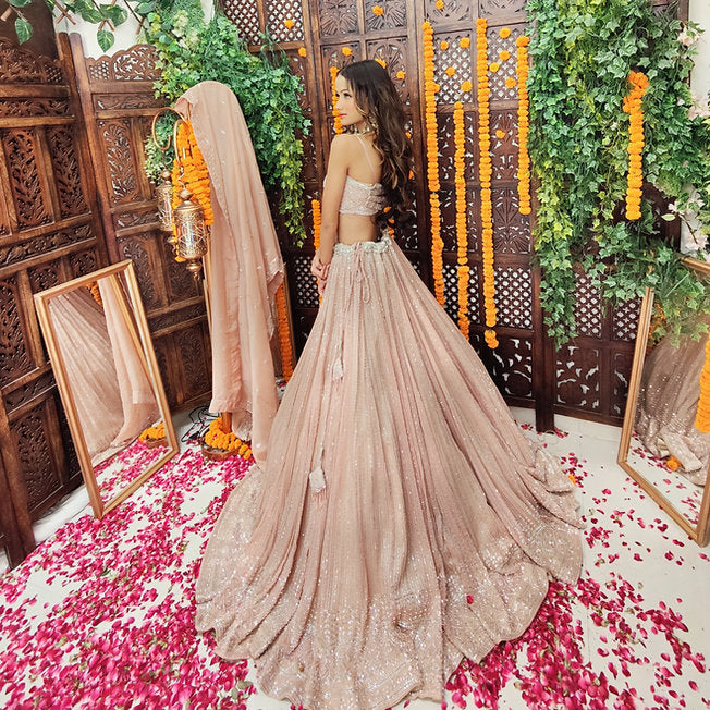 Inas Dusty Rose Lehenga