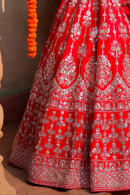 Amia Red Lehenga