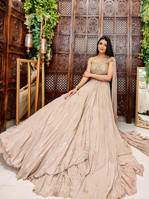 Aashvi cape Gown