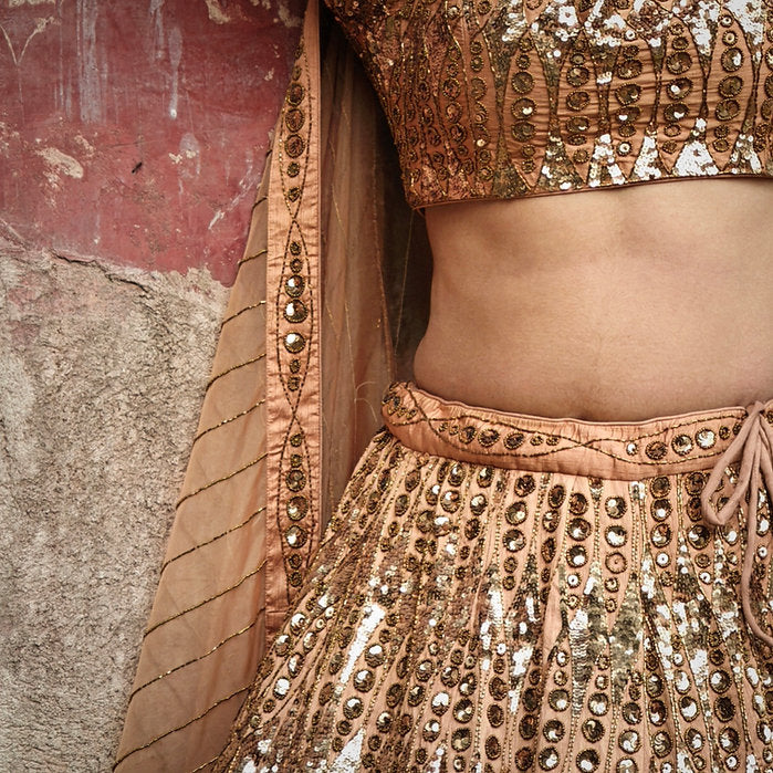 Aditi Gold Embroidered Lehenga Set
