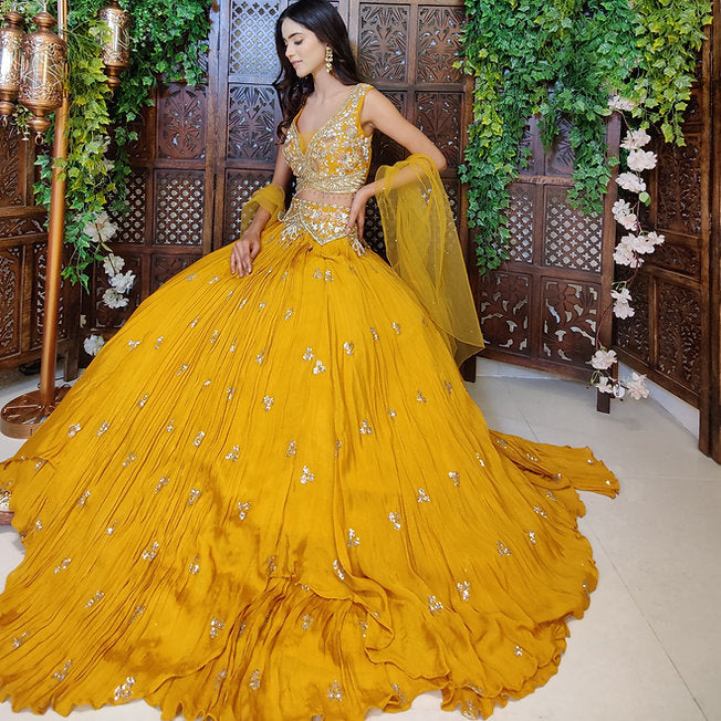Tiraza Yellow Haldi Lehenga