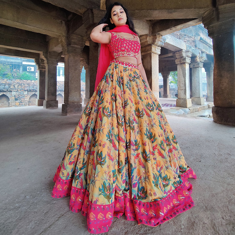 Jahida Hand Embroidery Lehenga