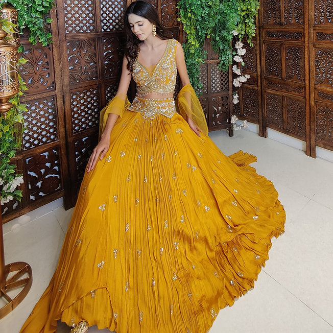 Tiraza Yellow Haldi Lehenga