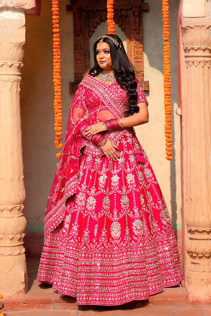 Camlina Zardozi Sequins Lehenga
