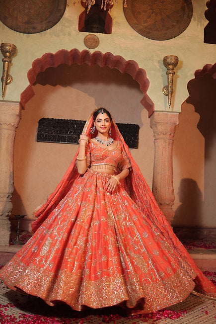 Omera Tissue Lehenga