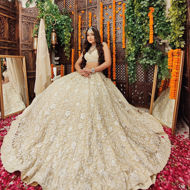 Shayan Ivory Lehenga