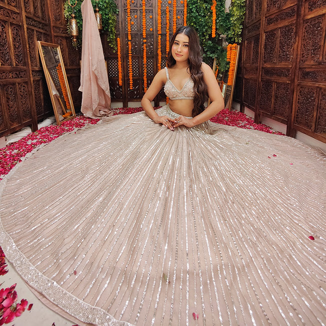Adab Nude Pink Lehenga