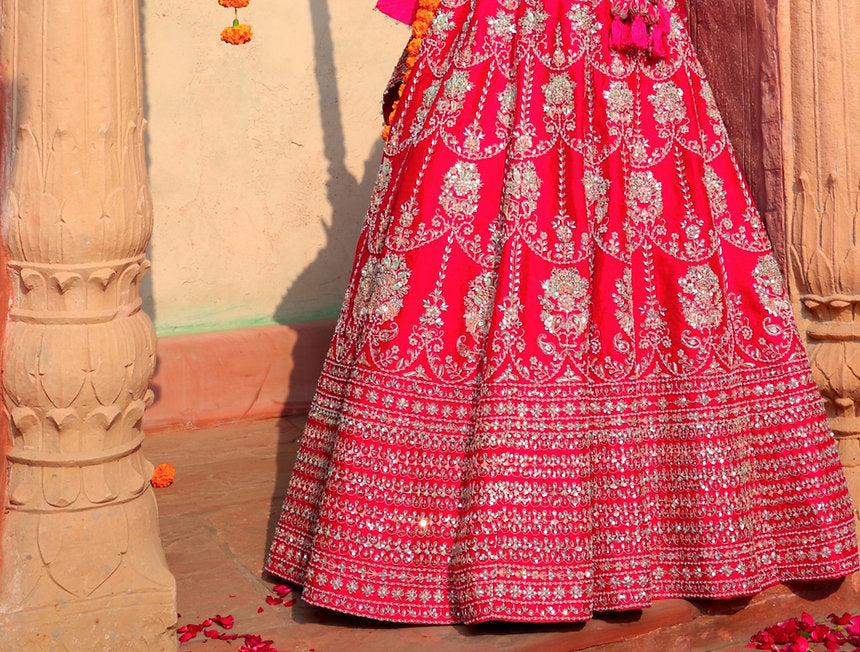 Camlina Zardozi Sequins Lehenga