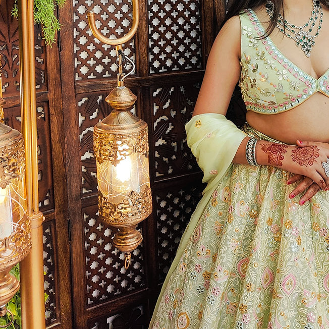 Sufian Pistachio Green Lehenga