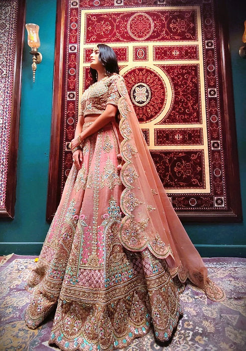 Zardozi Ombre Embroidered Lehenga Set