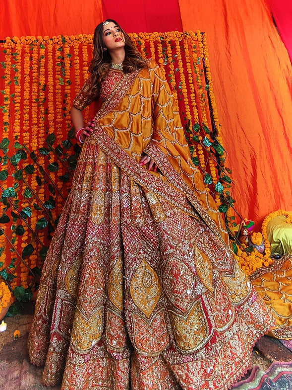 Zardozi Mahak Embroidered Lehenga Set