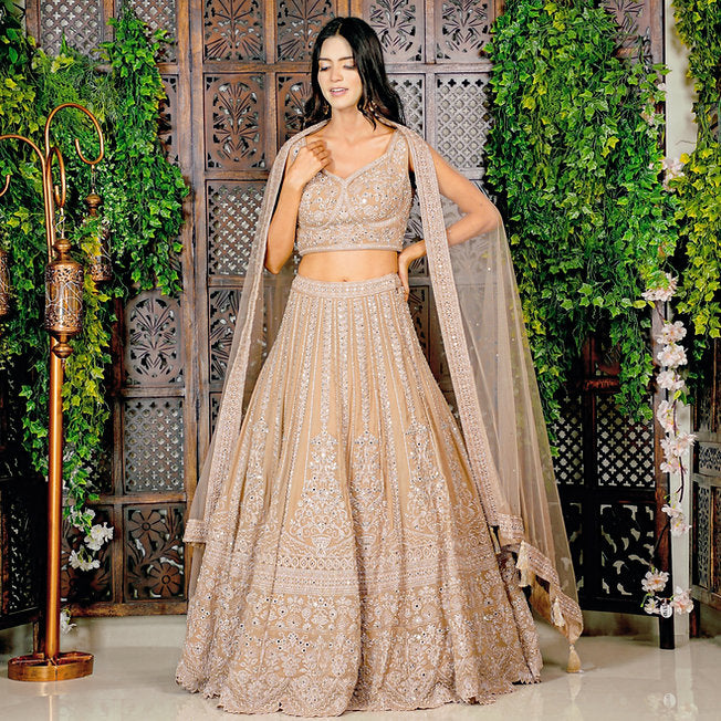 Phebe Gold Lehenga