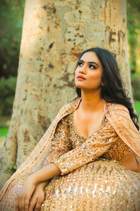 Aditi Gold Embroidered Lehenga Set