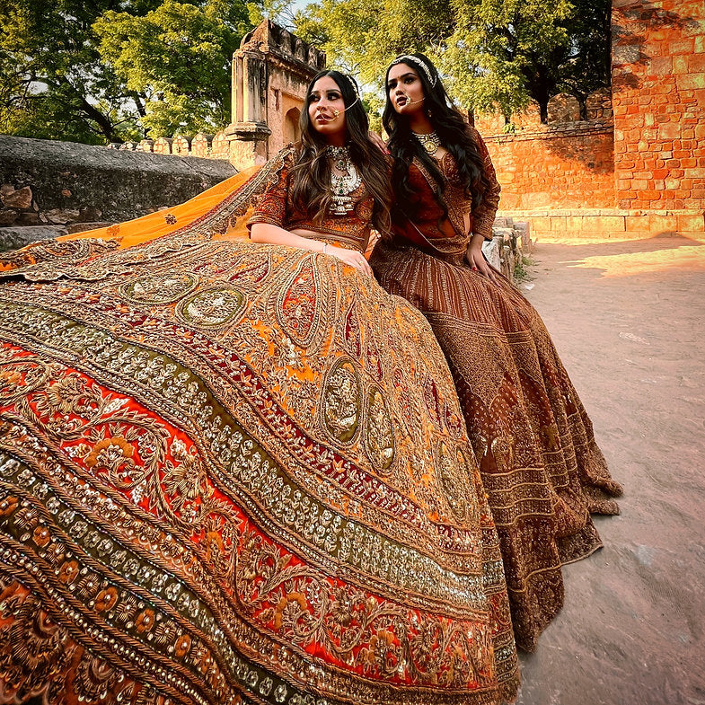 Azania Zardozi Embroidered Lehenga Set