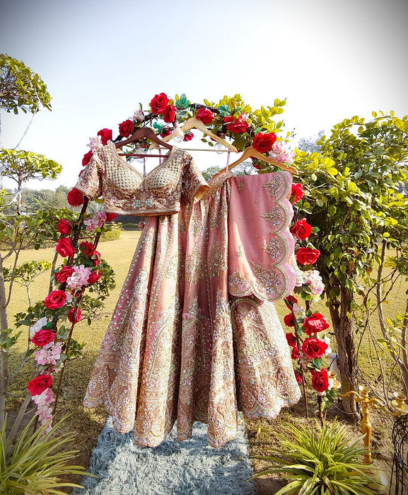 Zardozi Ombre Embroidered Lehenga Set