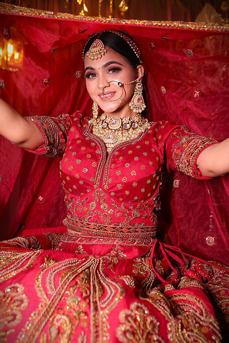 Zardozi Begum Embroidered Lehenga Set