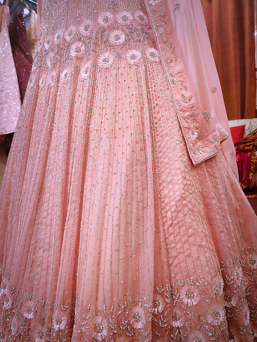 Dusty Pink Marvia Embroidered Lehenga Set