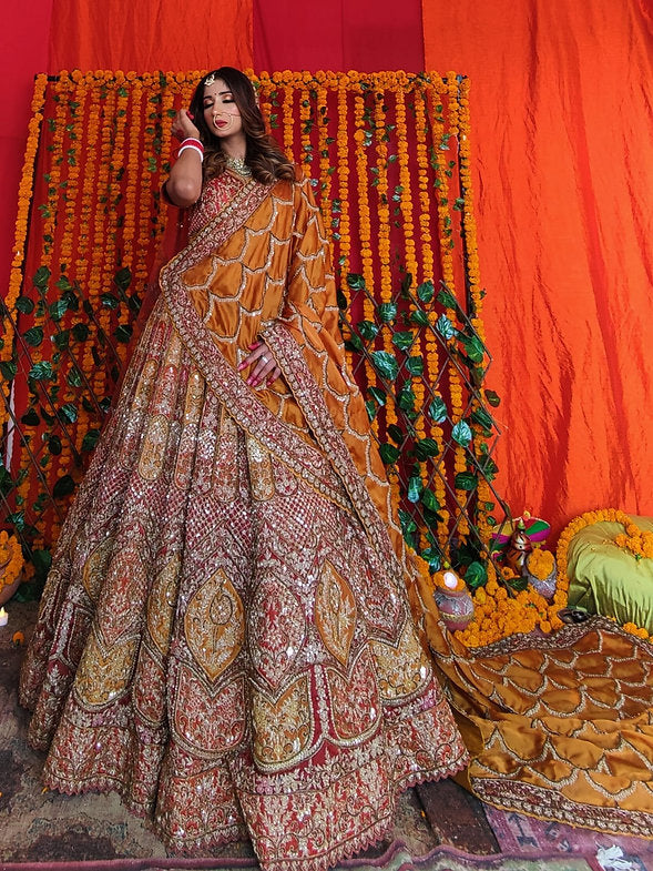 Zardozi Mahak Embroidered Lehenga Set