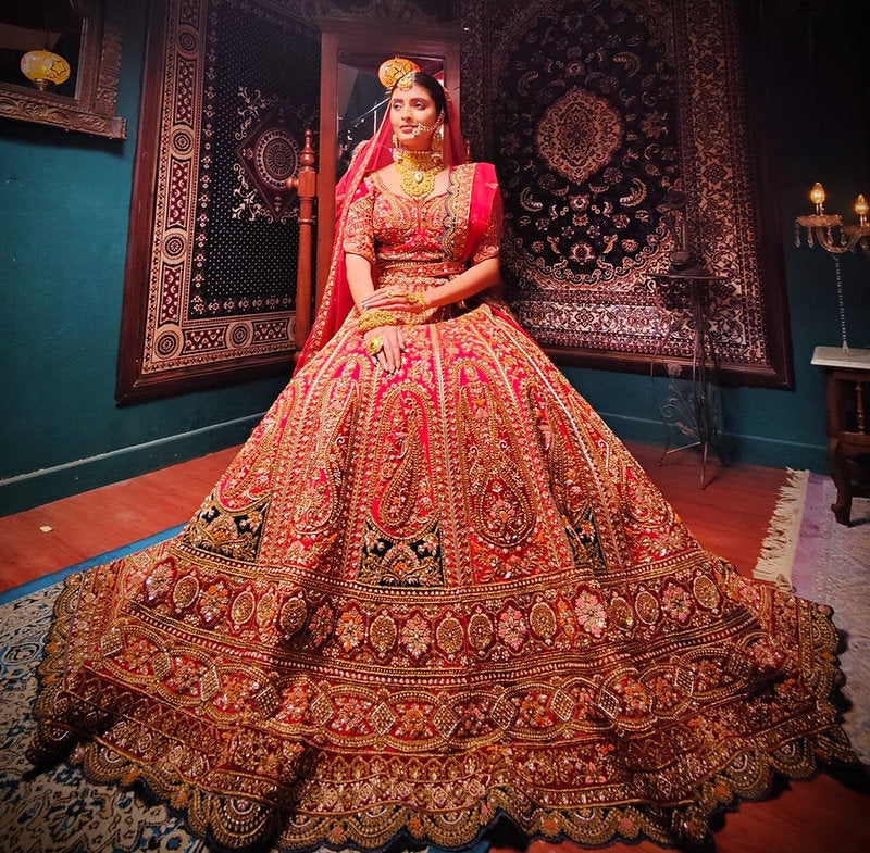 Zardozi Sultana Embroidered Lehenga Set