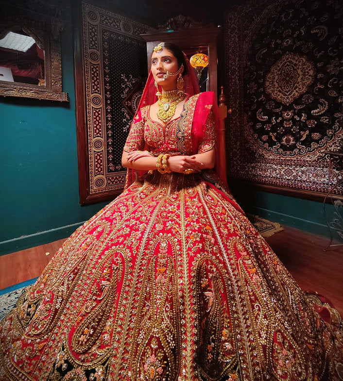 Zardozi Sultana Embroidered Lehenga Set