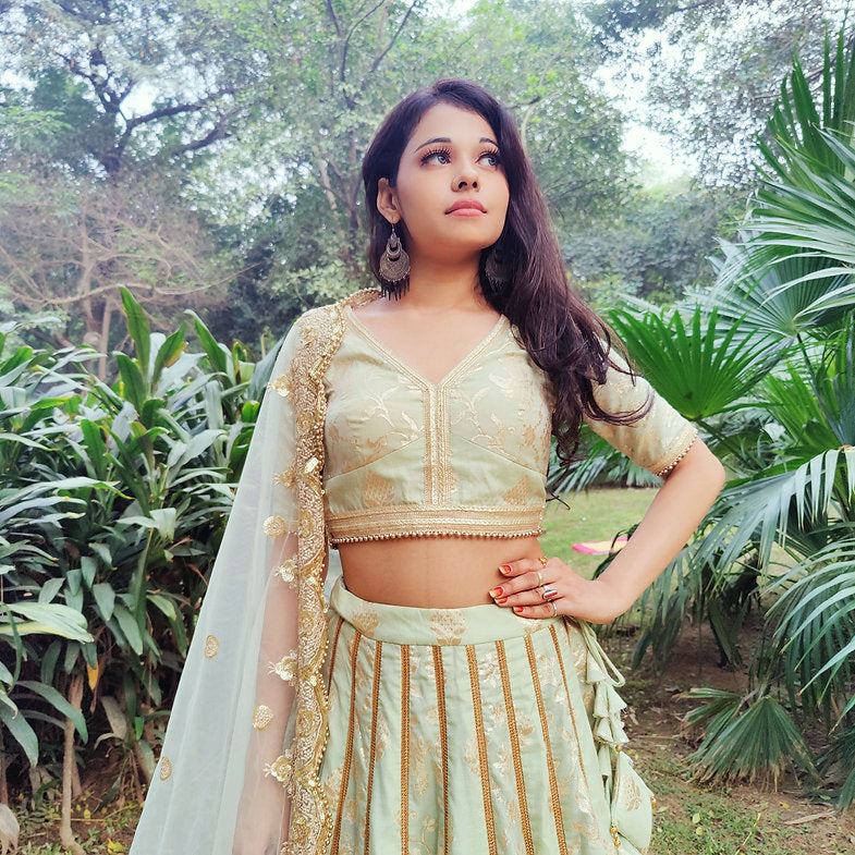 Sahar Chanderi Silk Lehenga