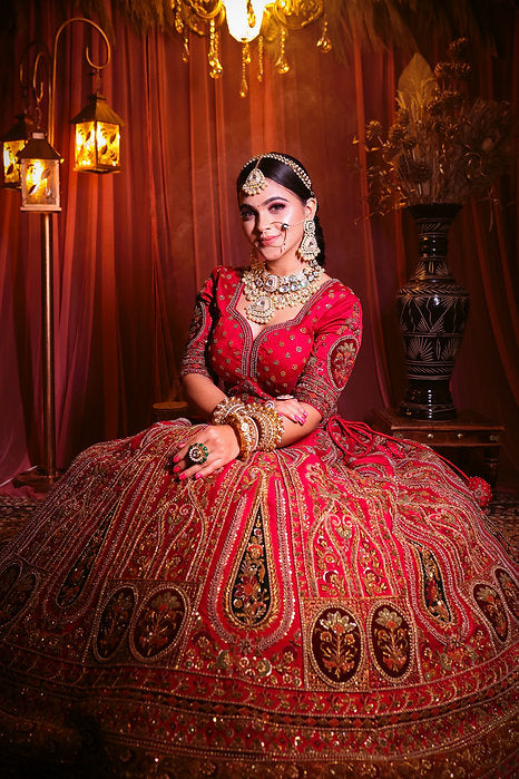 Zardozi Begum Embroidered Lehenga Set