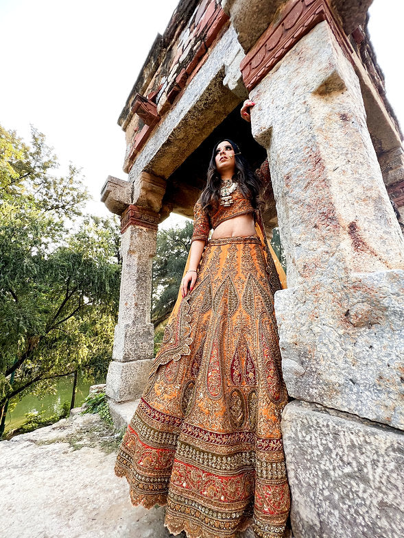 Azania Zardozi Embroidered Lehenga Set