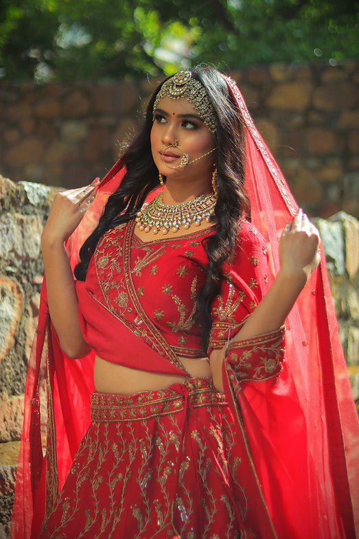 Zardozi Mahi Embroidered Lehenga Set