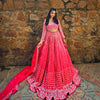 Naeem Pink Organza Lehenga