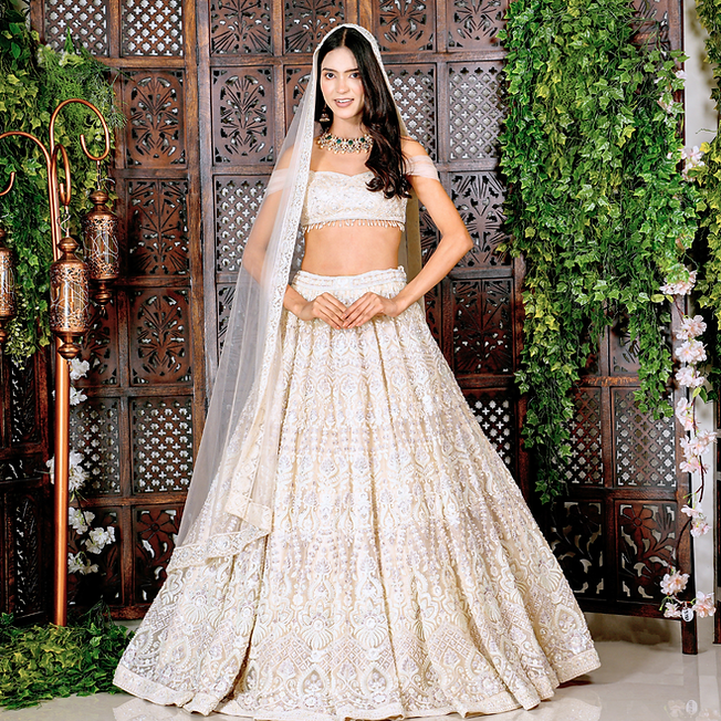 Sapphira Off White Modern Lehenga