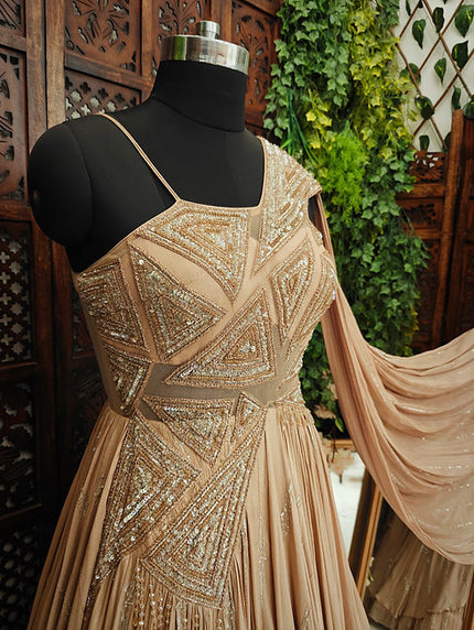 Aashvi cape Gown
