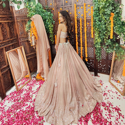 Inas Dusty Rose Lehenga