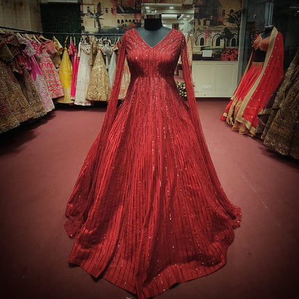 Zainab Net Heavy Sequins Gown