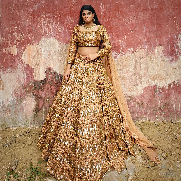 Aditi Gold Embroidered Lehenga Set
