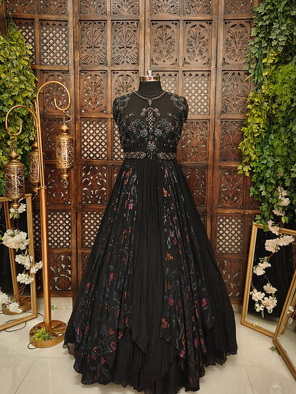 Aarohi Black Gown
