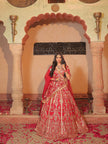 Usama Raw Silk Heavy Lehenga