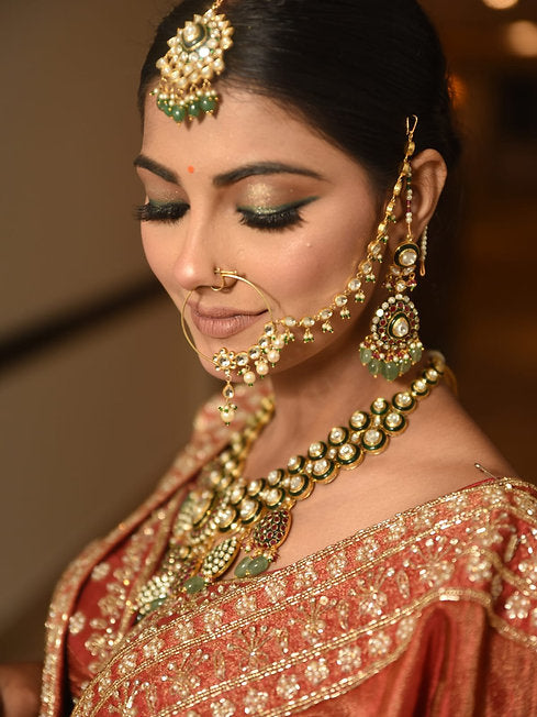 Mihrimah Rust Tissue Lehenga