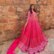 Naeem Pink Organza Lehenga