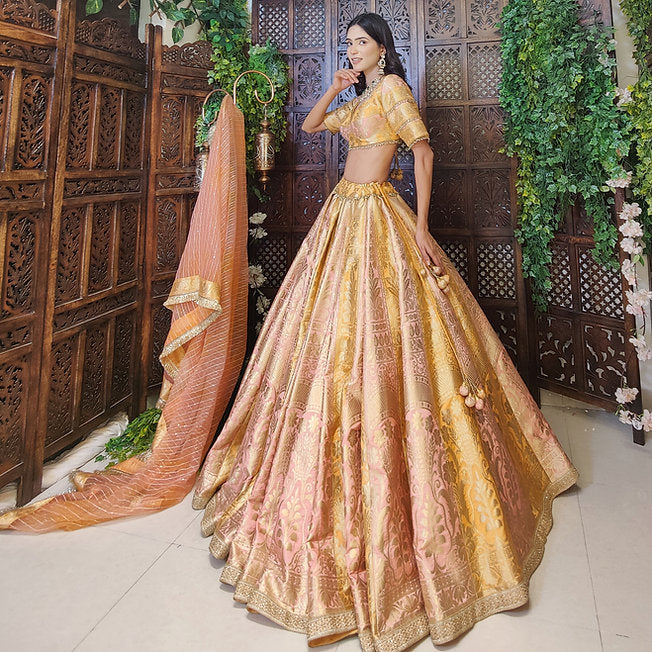 Rumeysa Banarasi Silk Lehenga