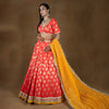 Benazir Silk Orange Lehenga