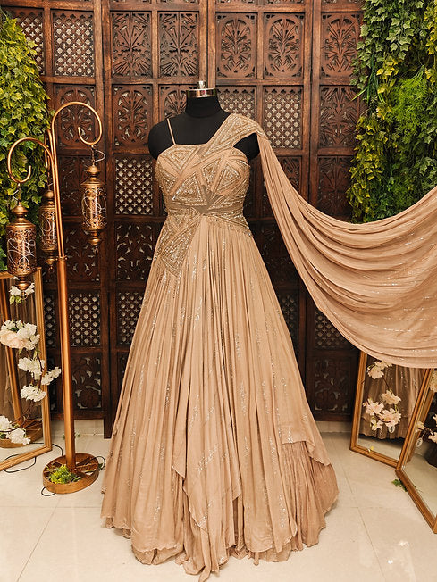 Aashvi cape Gown