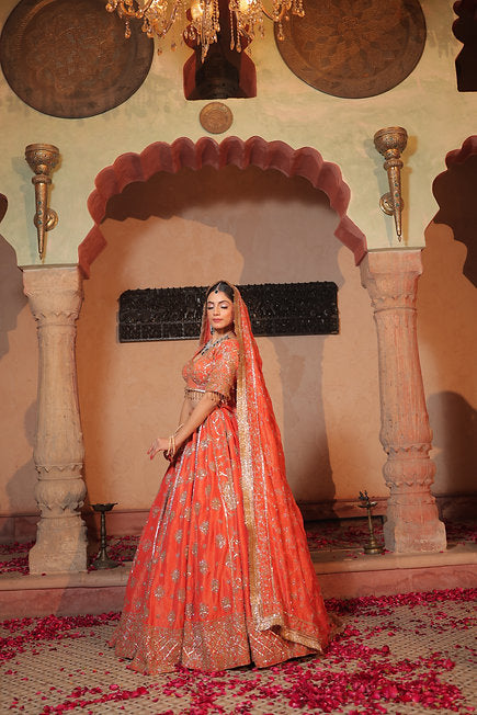 Omera Tissue Lehenga