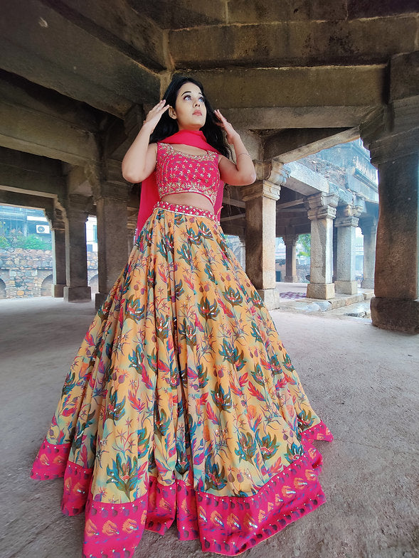Jahida Hand Embroidery Lehenga