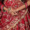 Usama Raw Silk Heavy Lehenga