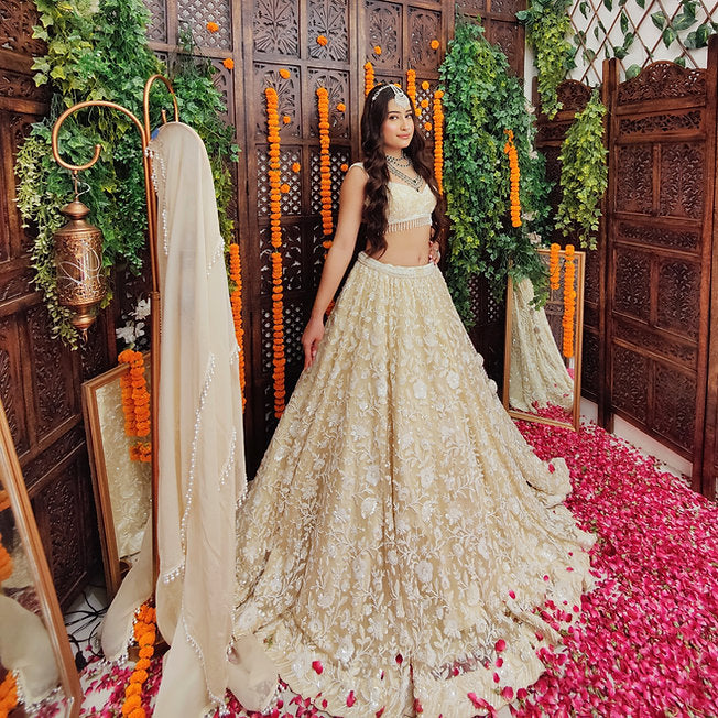 Shayan Ivory Lehenga